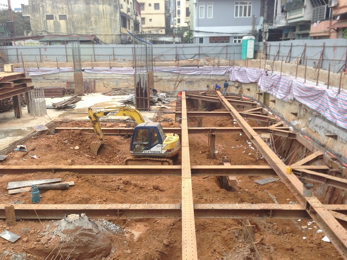 Công trình thực tế Kỹ thuật lắp dựng giằng chống 112 Hoàng Quốc Việt